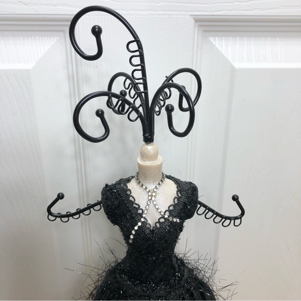 Vintage Black Dress Mannequin‎ Stand Jewelry Holder 15" Tall - Picture 3 of 11